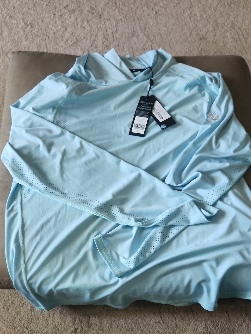 Greyson Light Blue Performance Hooded Long-Sleeve